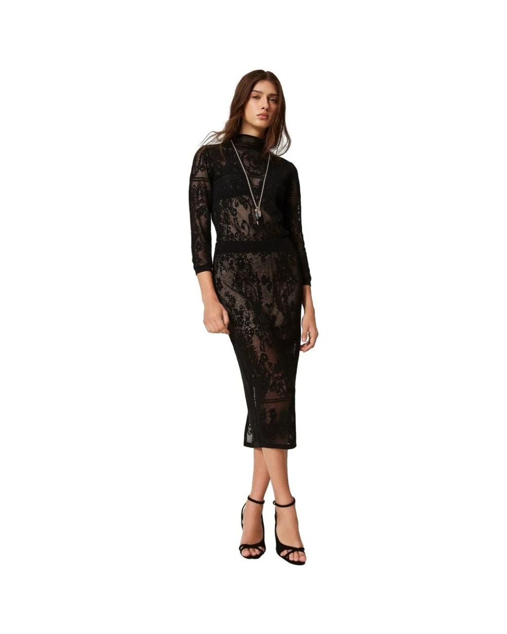 Twinset Black Midi Skirts