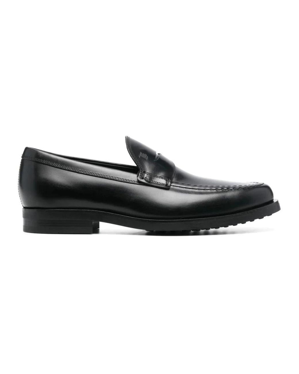 Tod's Zeitlose schwarze Lederslipper in Black für Herren