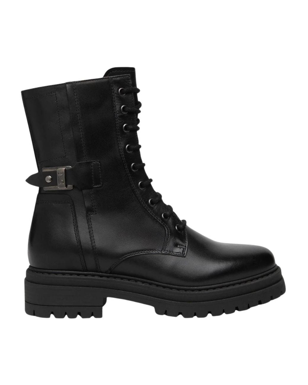Nero Giardini Black Lace-Up Boots