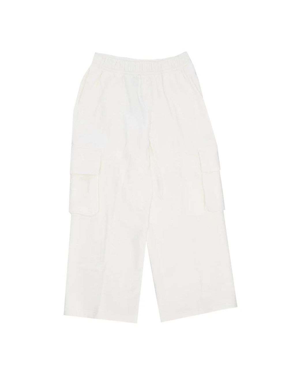 Nike Fitness ,Wit ,Katoen Dance Fleece Broek Met Cargozak in het White