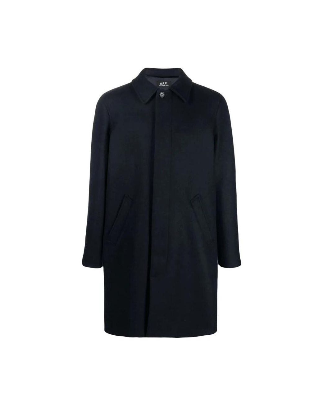 A.P.C. Blue Single-Breasted Coats for men