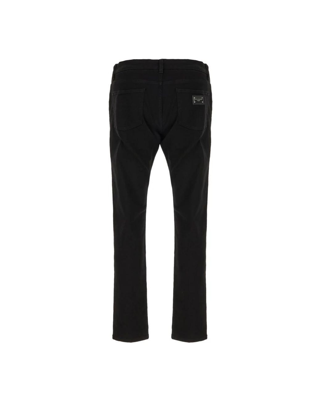 Dolce & Gabbana Black Straight Fit Jeans for men