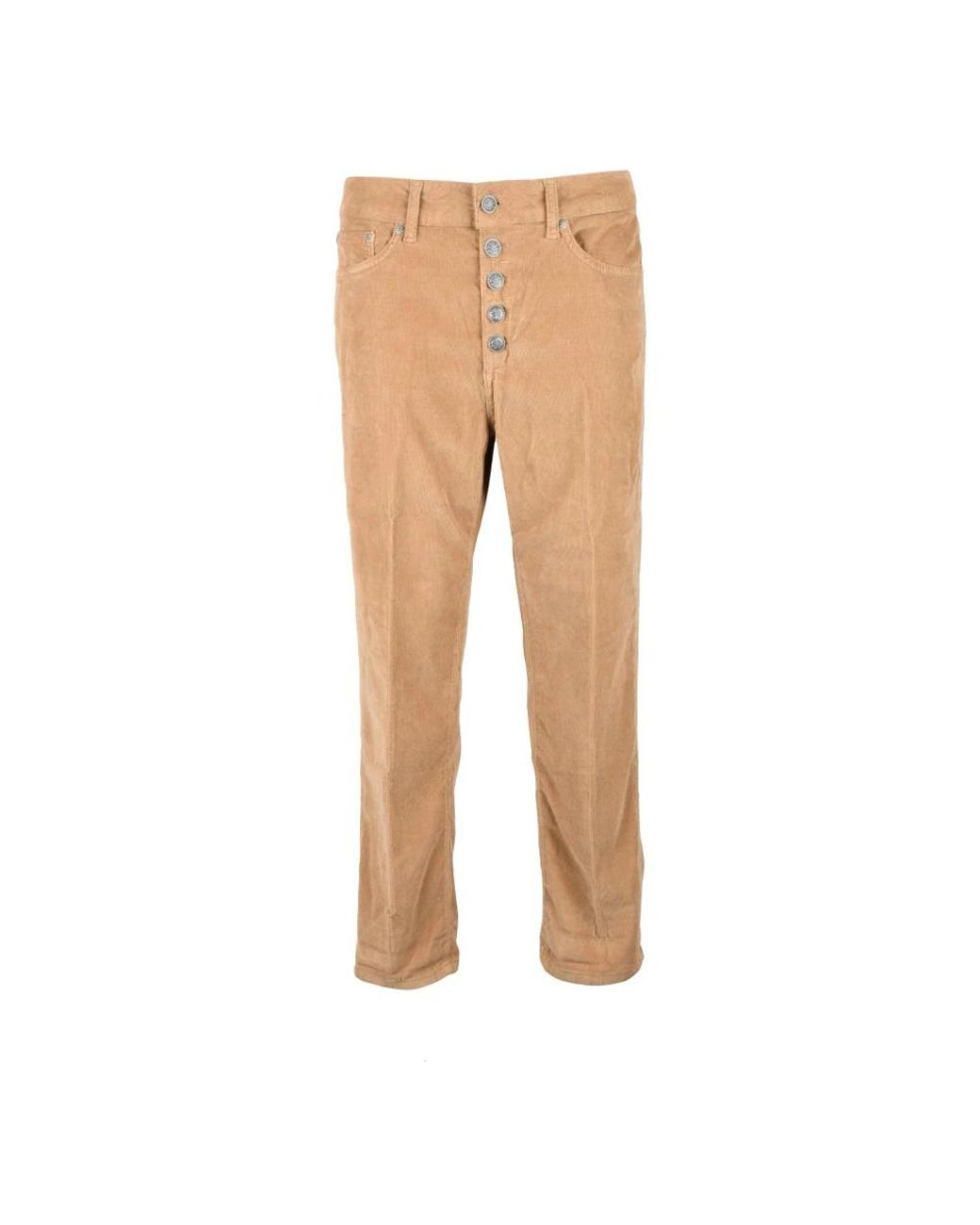 Dondup Broeken ,Katoen Katoenmix Broek Met Smalle Pijpen in het Natural