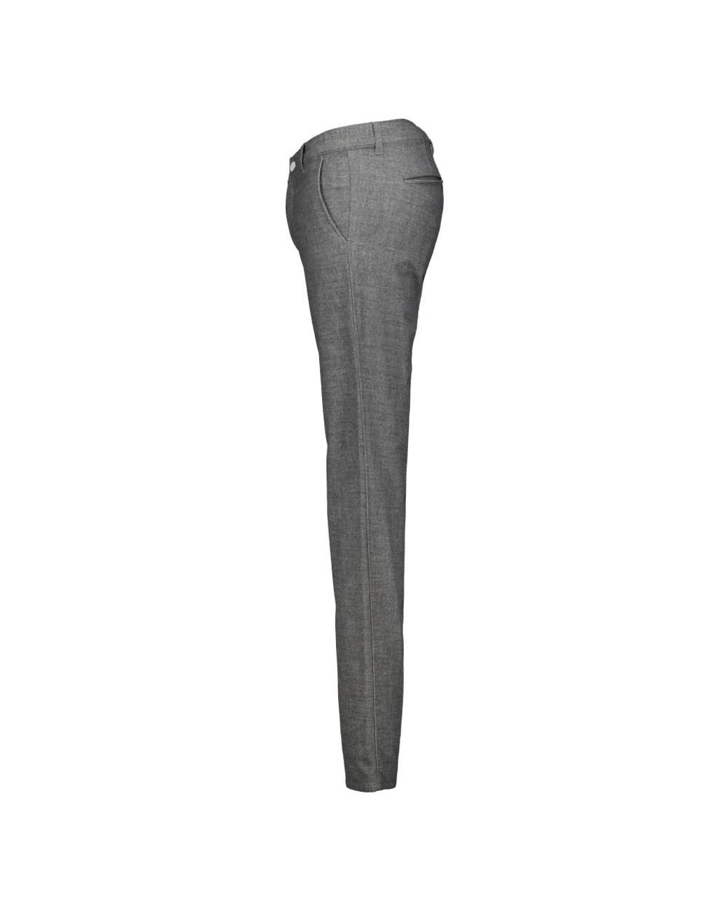 North84 Gray Slim-Fit Trousers for men