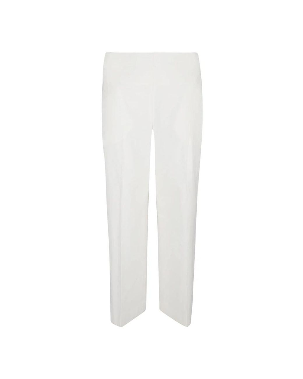 Via Masini 80 White Cropped Trousers