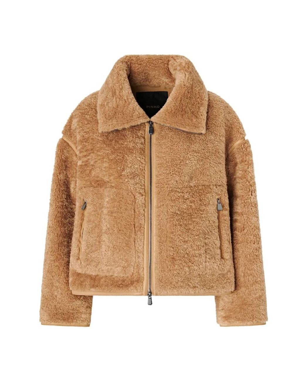 Pinko Brown Faux Fur & Shearling Jackets