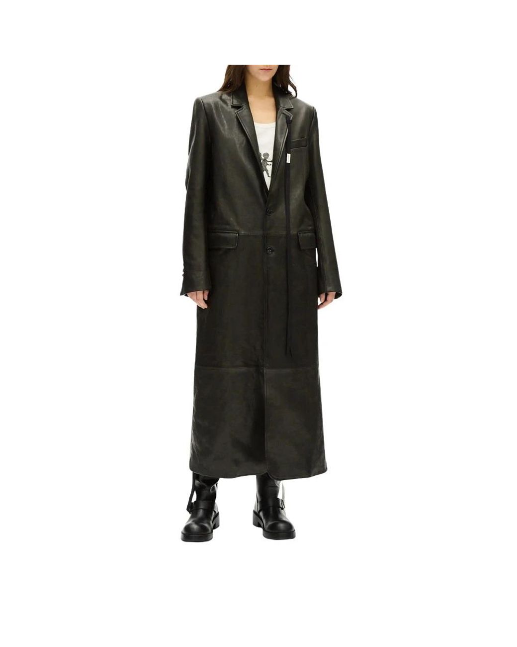 Ann Demeulemeester Black Single-Breasted Coats