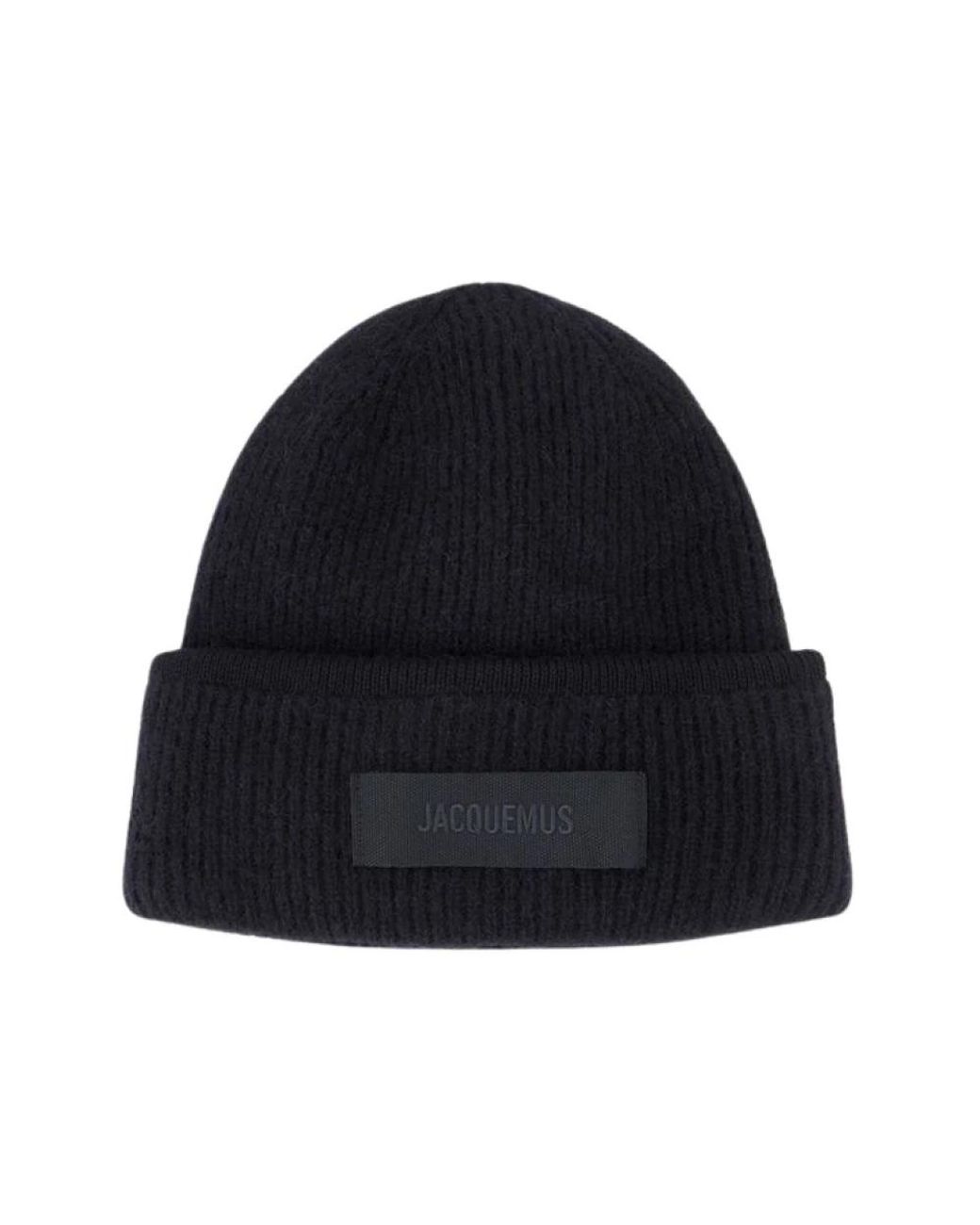 Jacquemus Accessoires ,Zwart ,Wol Gros Grain Beanie in het Blue