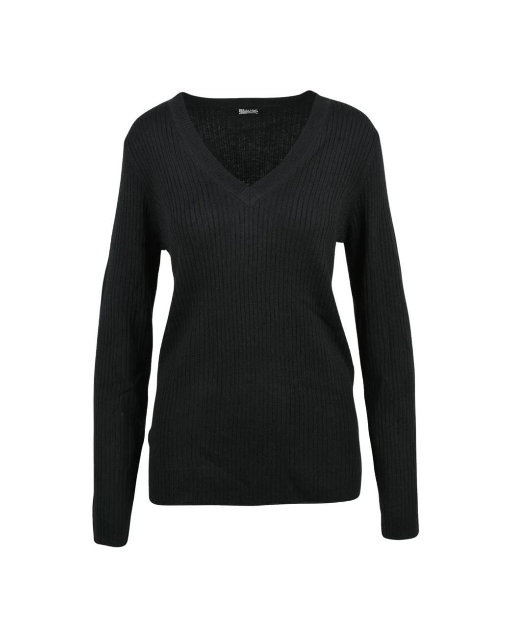 Blauer Black V-Neck Knitwear