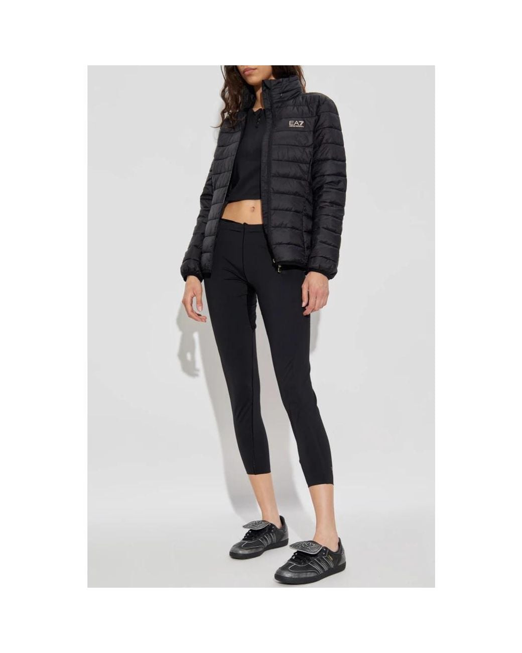 EA7 Jassen ,Zwart ,Leer Geïsoleerde Jas in het Blue