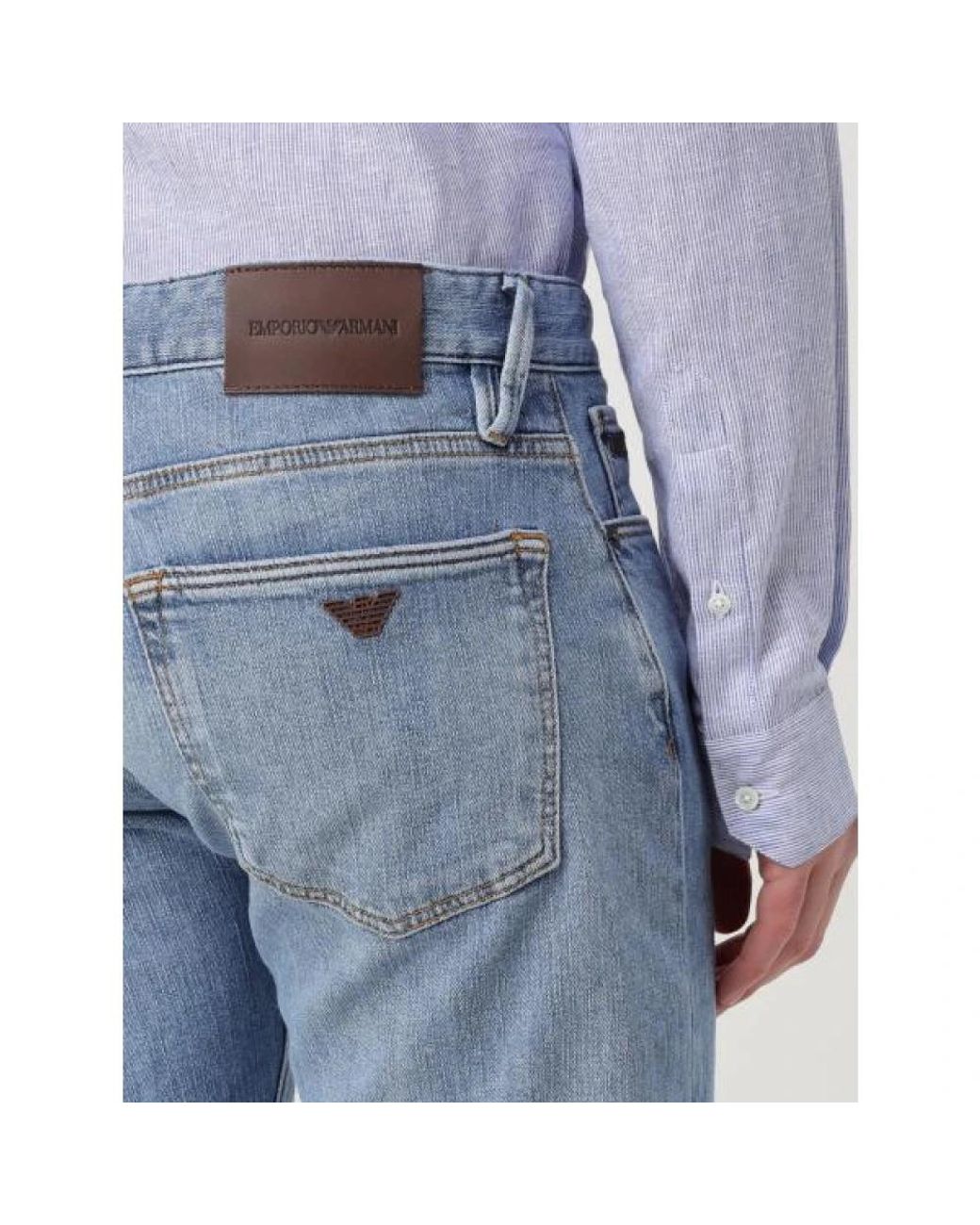 Emporio Armani Blue Straight Fit Jeans for men