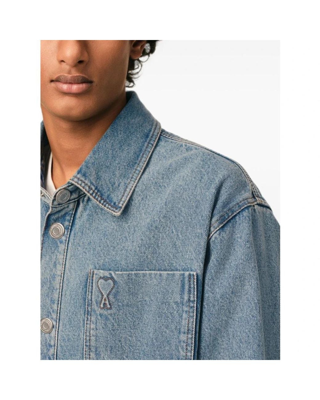 AMI Blue Denim Shirts for men