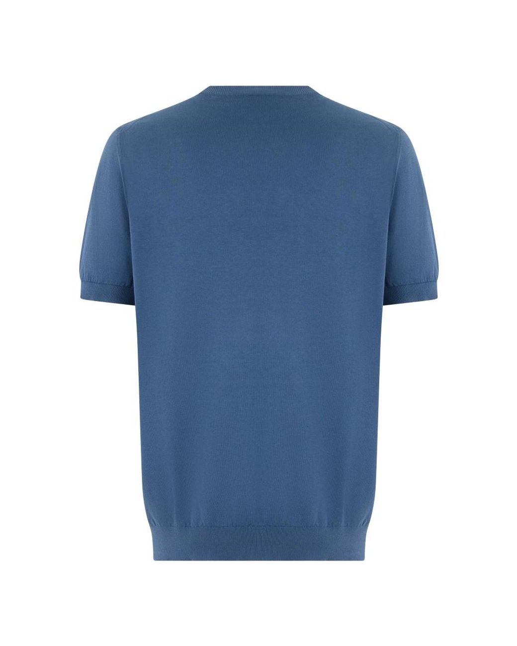 Fedeli Kurzarmpullover in Blue für Herren