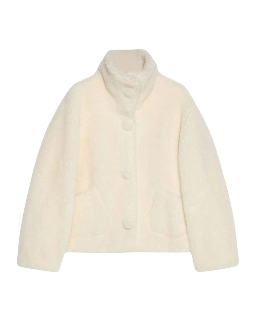 iBlues Natural Faux Fur & Shearling Jackets
