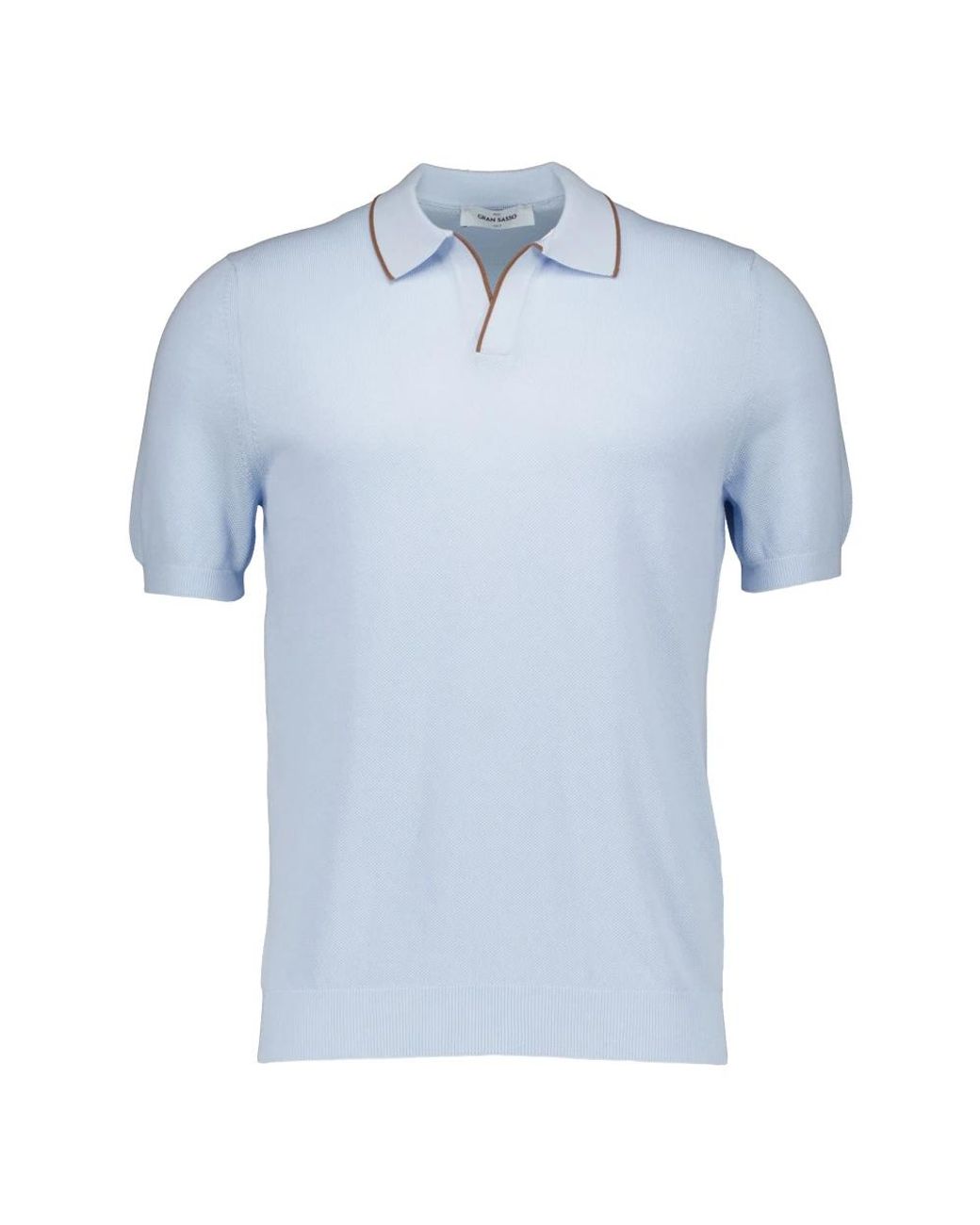 Gran Sasso Blue Polo Shirts for men