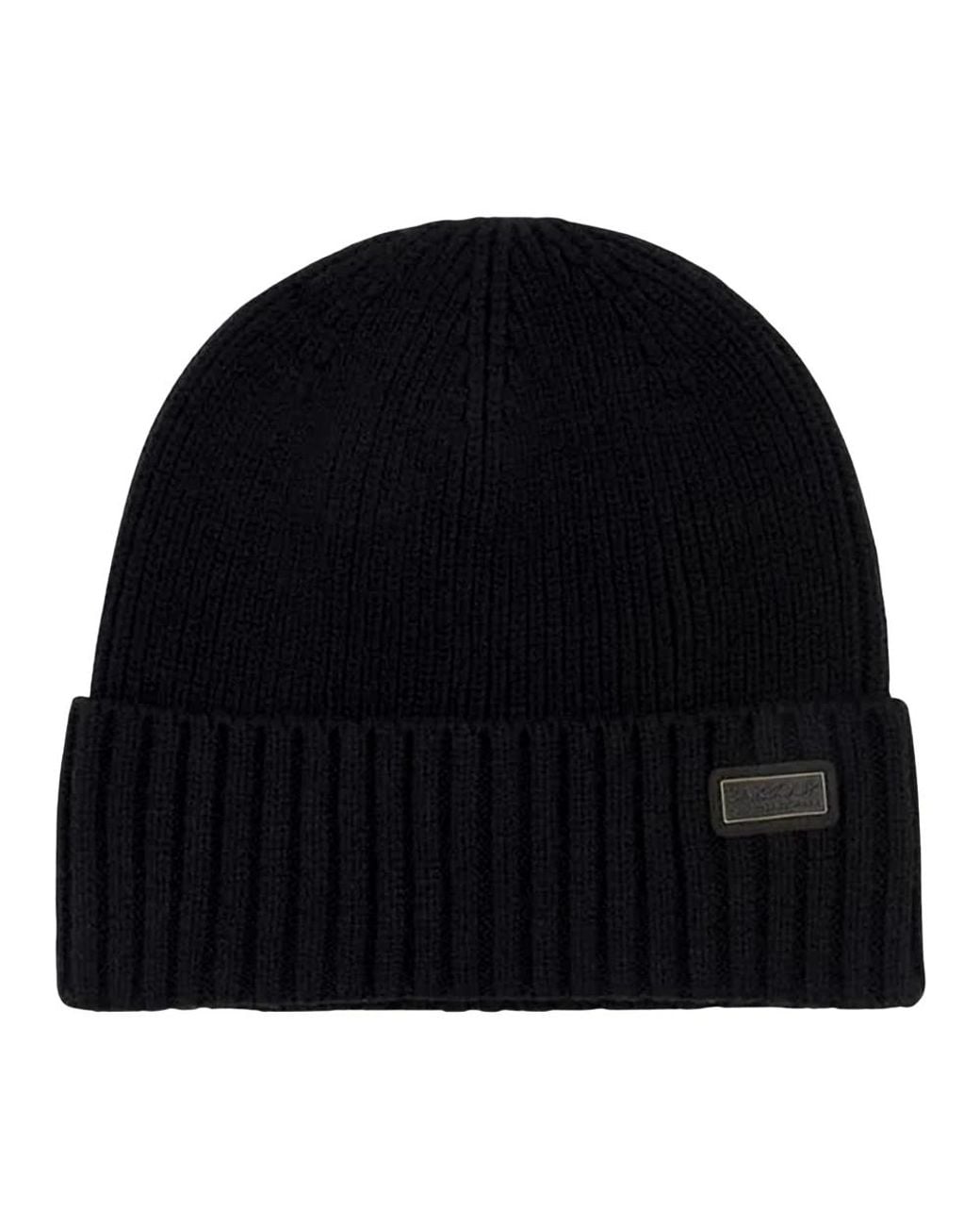 Barbour Black Beanies for men