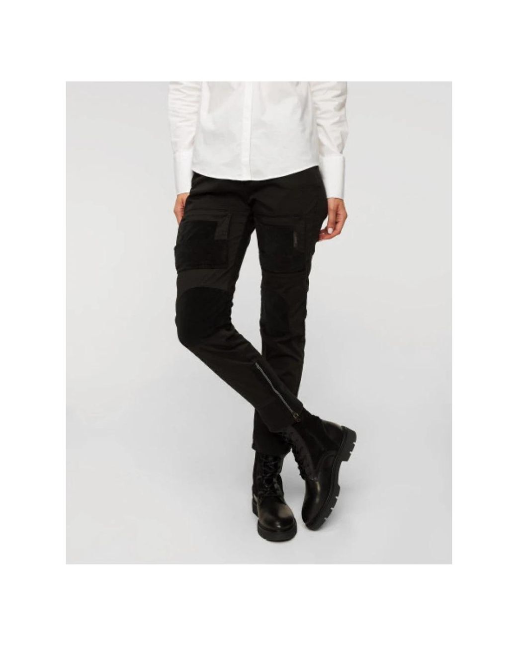 Aeronautica Militare Black Slim-Fit Trousers