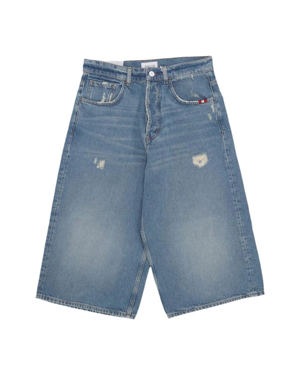 AMISH Blue Denim Shorts for men