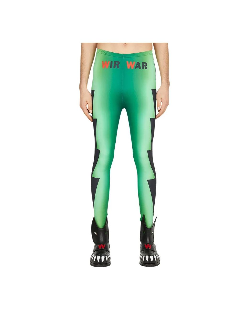 Walter Van Beirendonck Green Skinny Trousers for men