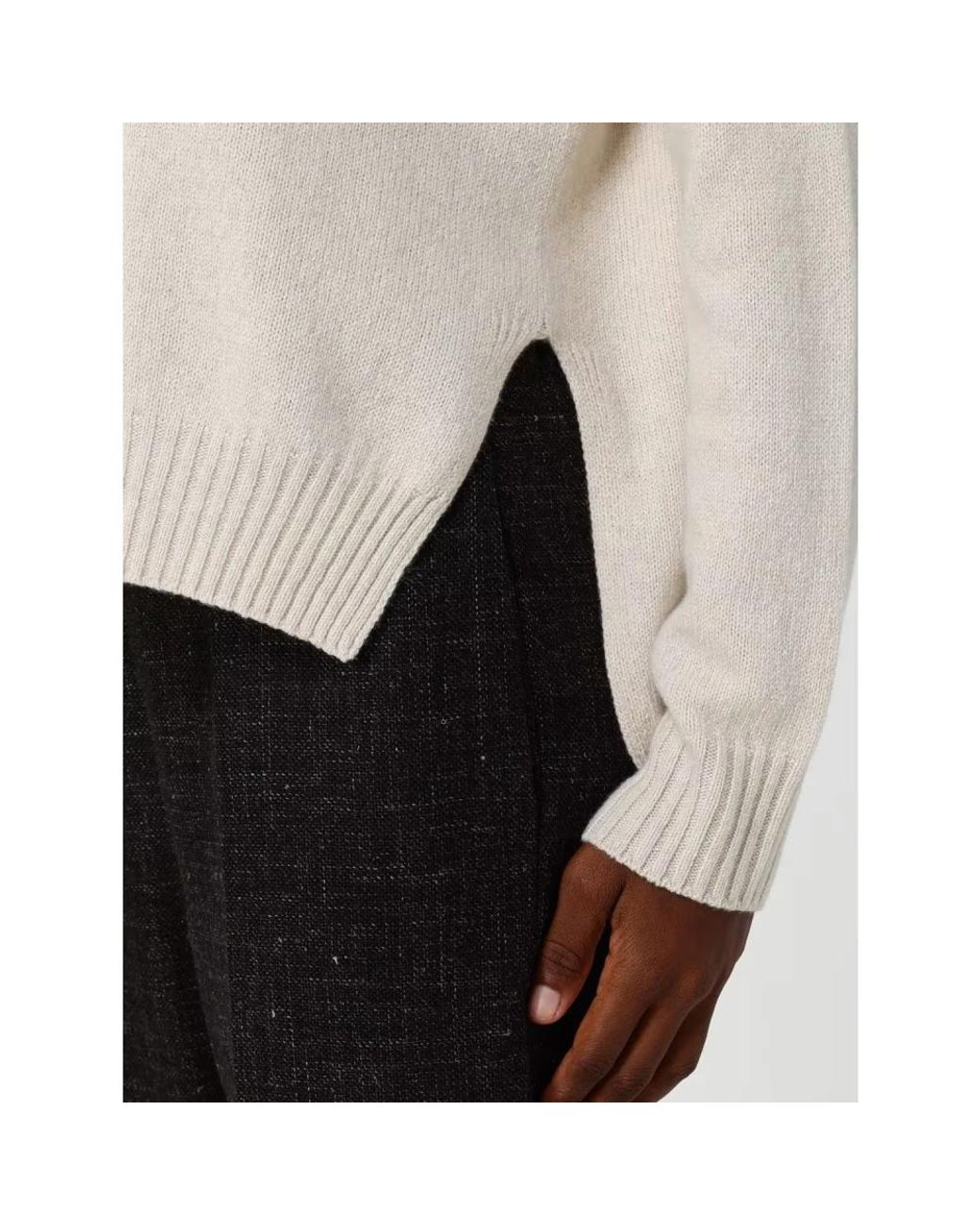 Liviana Conti Natural Round-Neck Knitwear