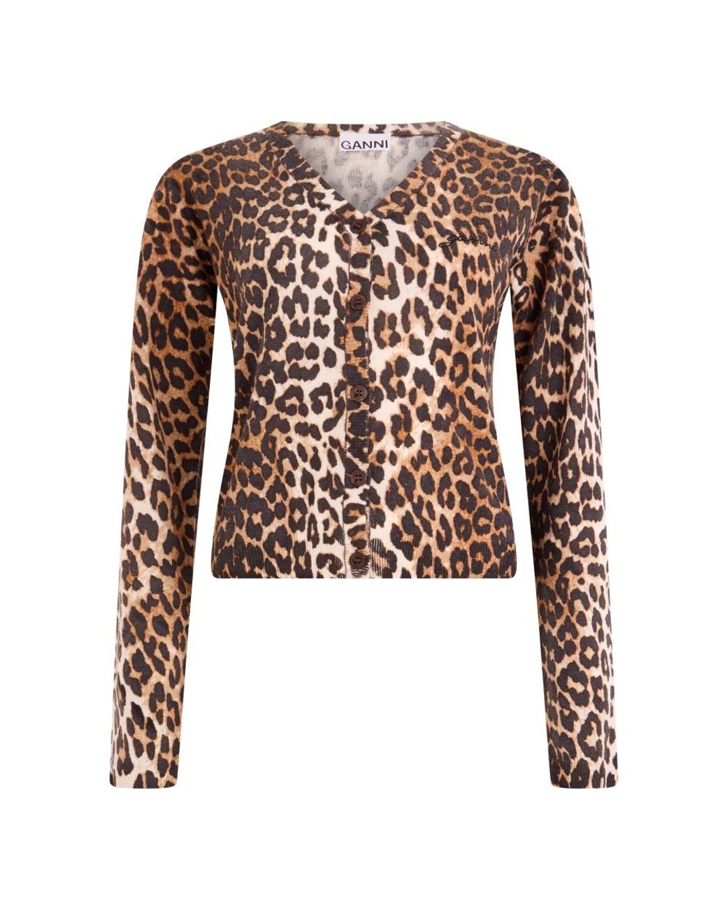 Cardigans Ganni en coloris Brown
