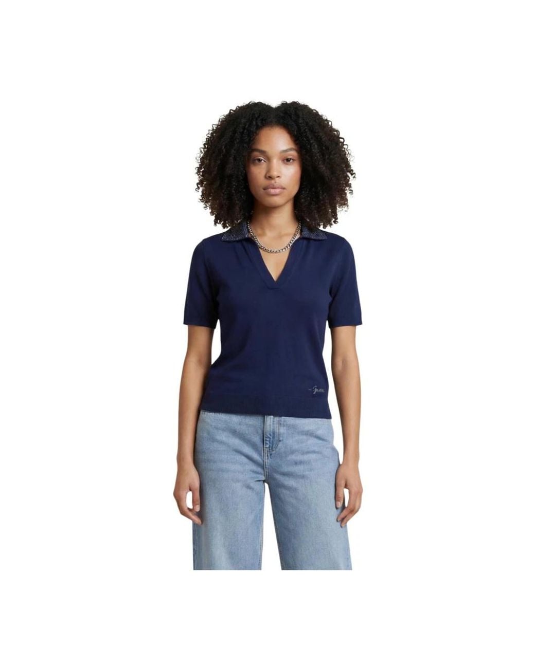 Guess Blue Polo Shirts