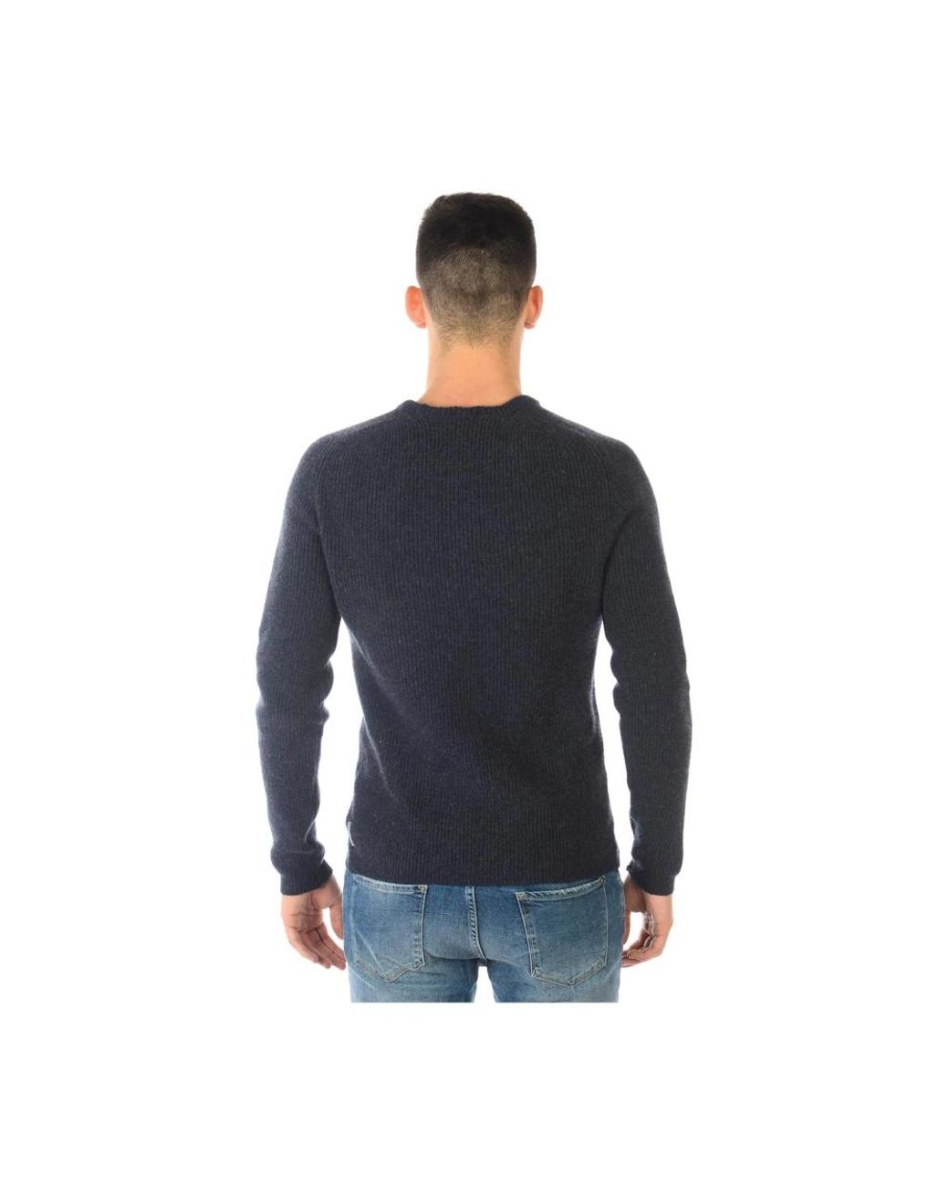 Armani Jeans Blue Round-Neck Knitwear for men