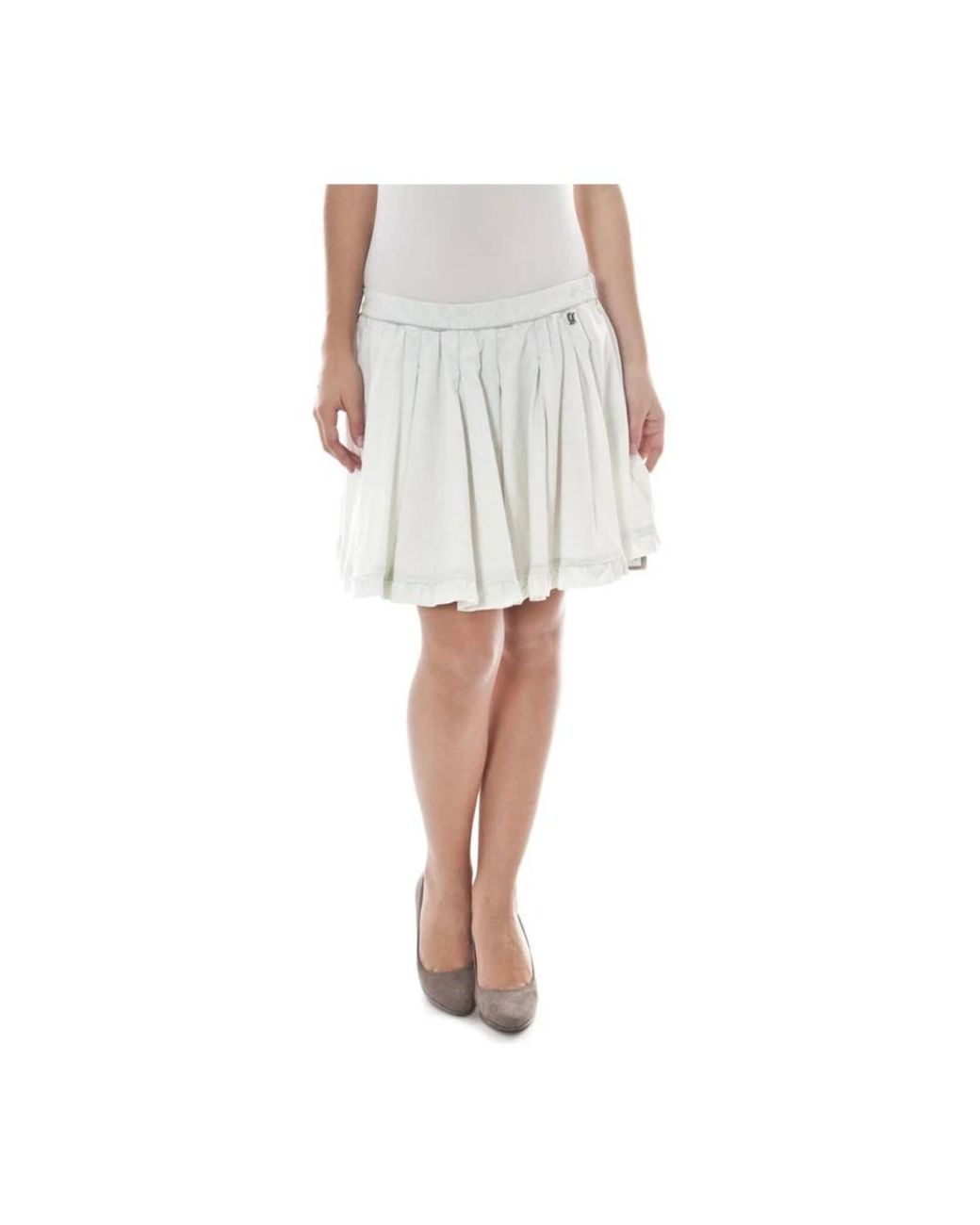 John Galliano White Short Skirts