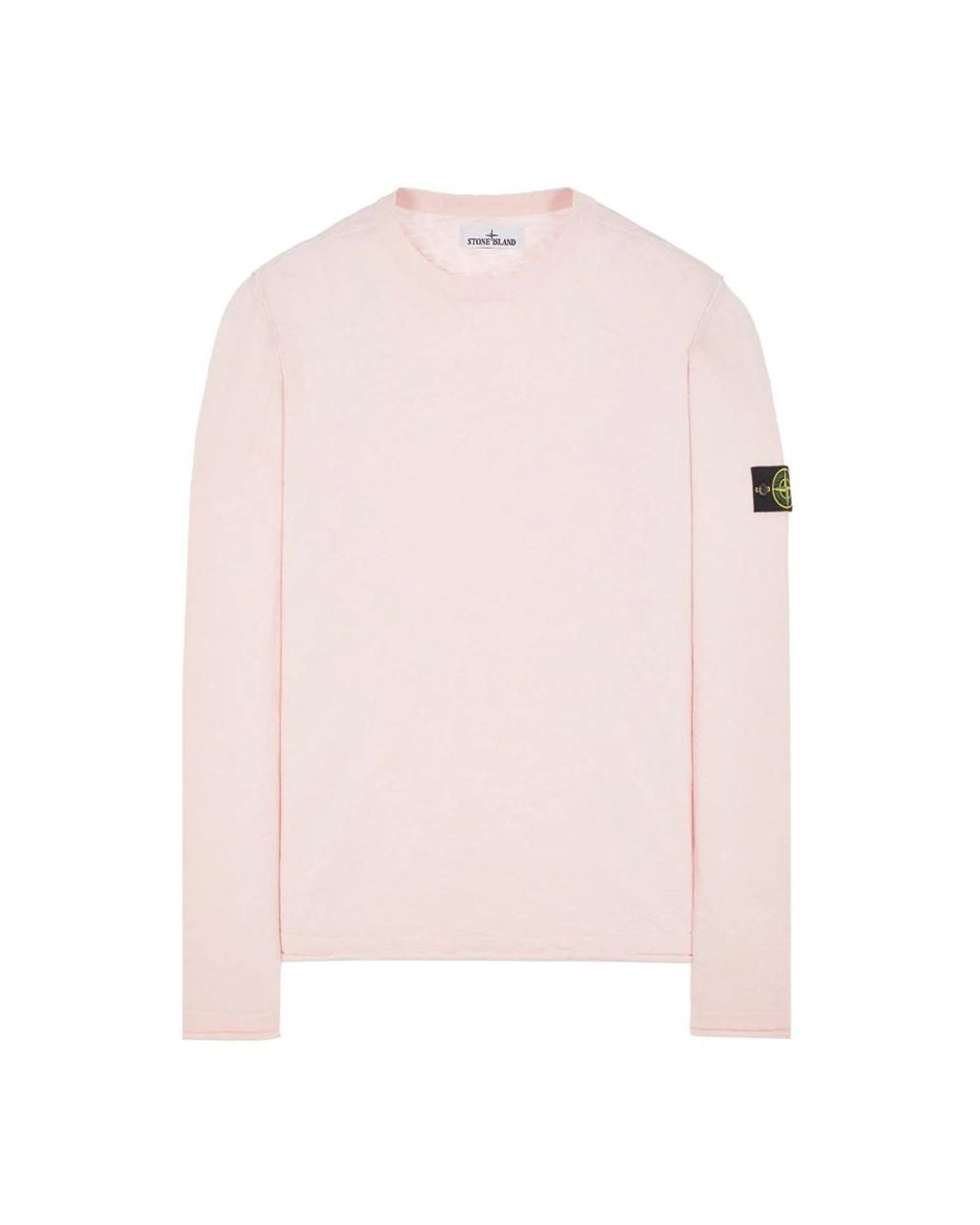 Stone Island Pink Long Sleeve T-Shirts for men