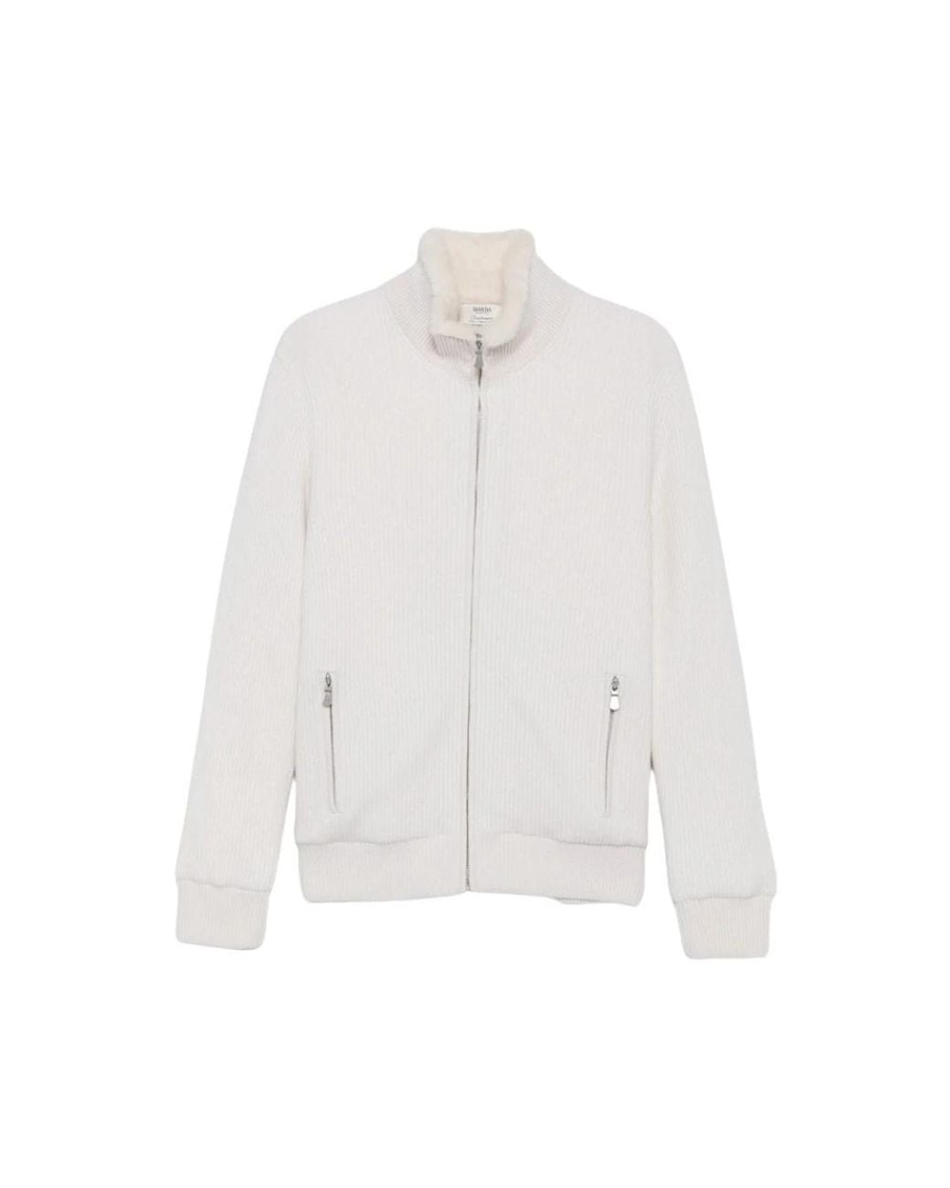 Barba Napoli White Zip-Throughs for men