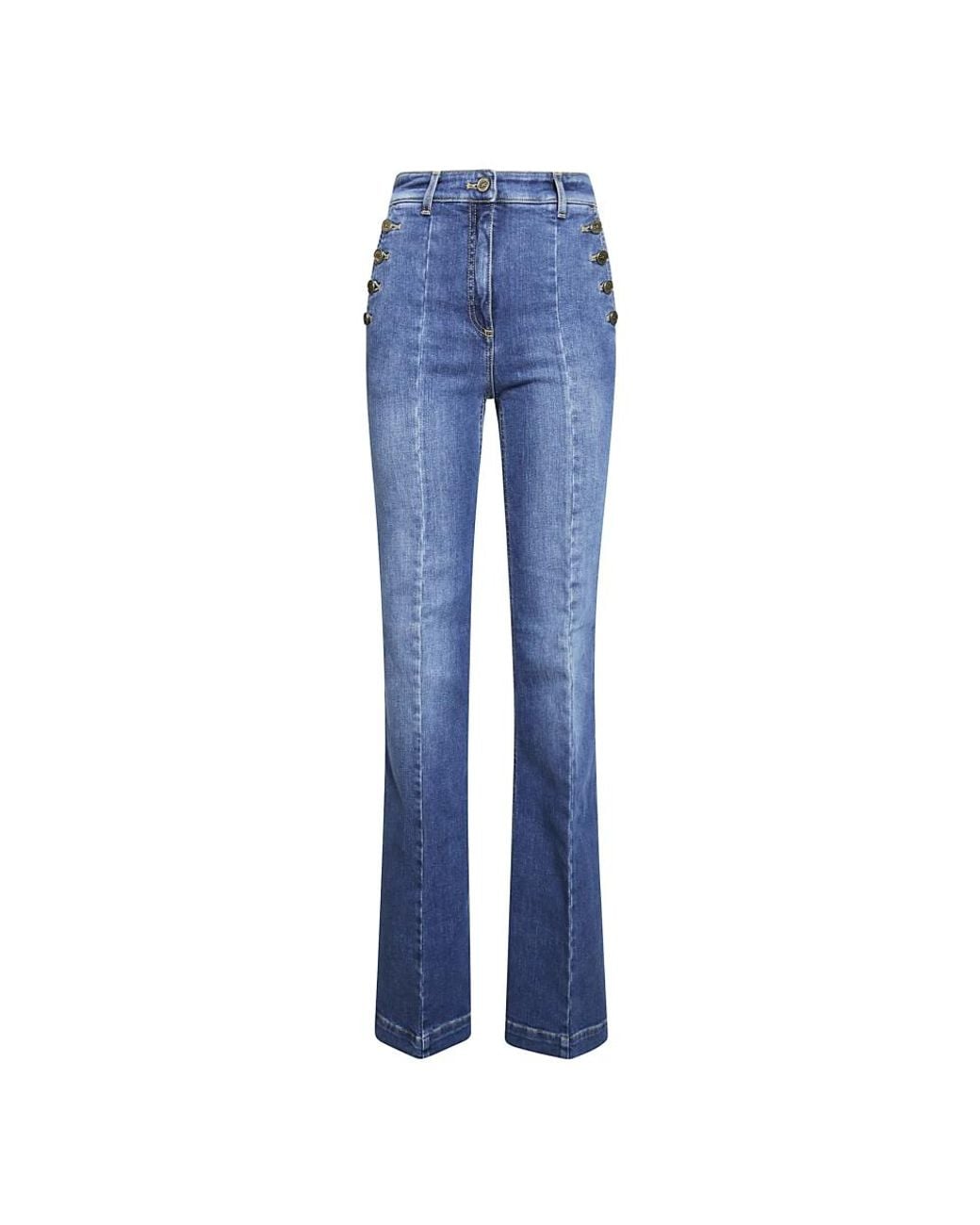 Elisabetta Franchi Blue Bootcut Jeans