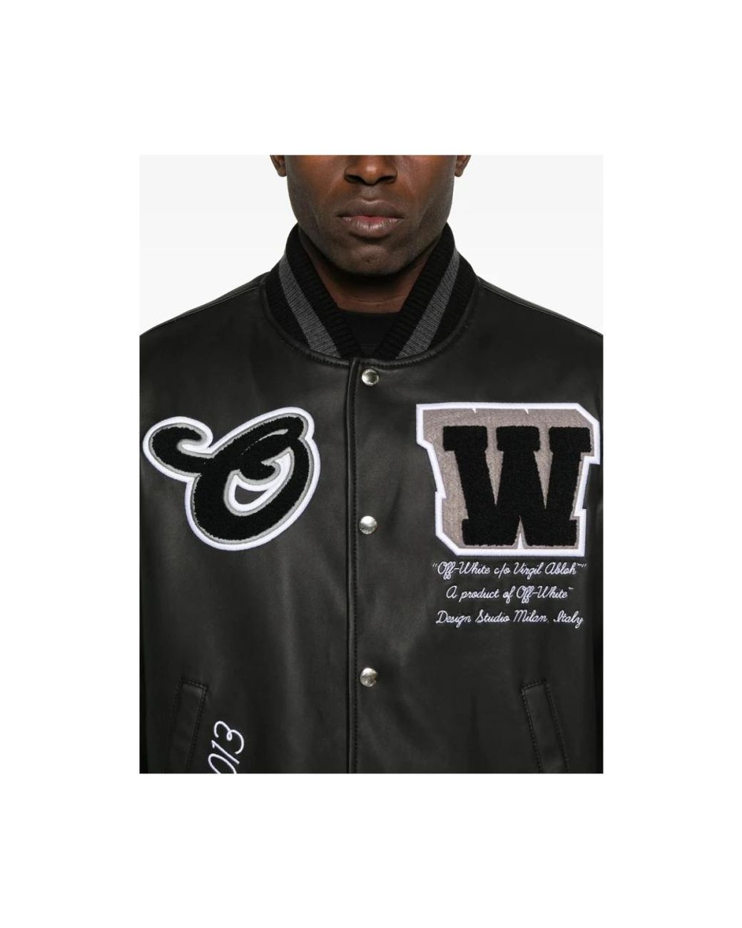 Off-White c/o Virgil Abloh Black Bomber Jackets for men