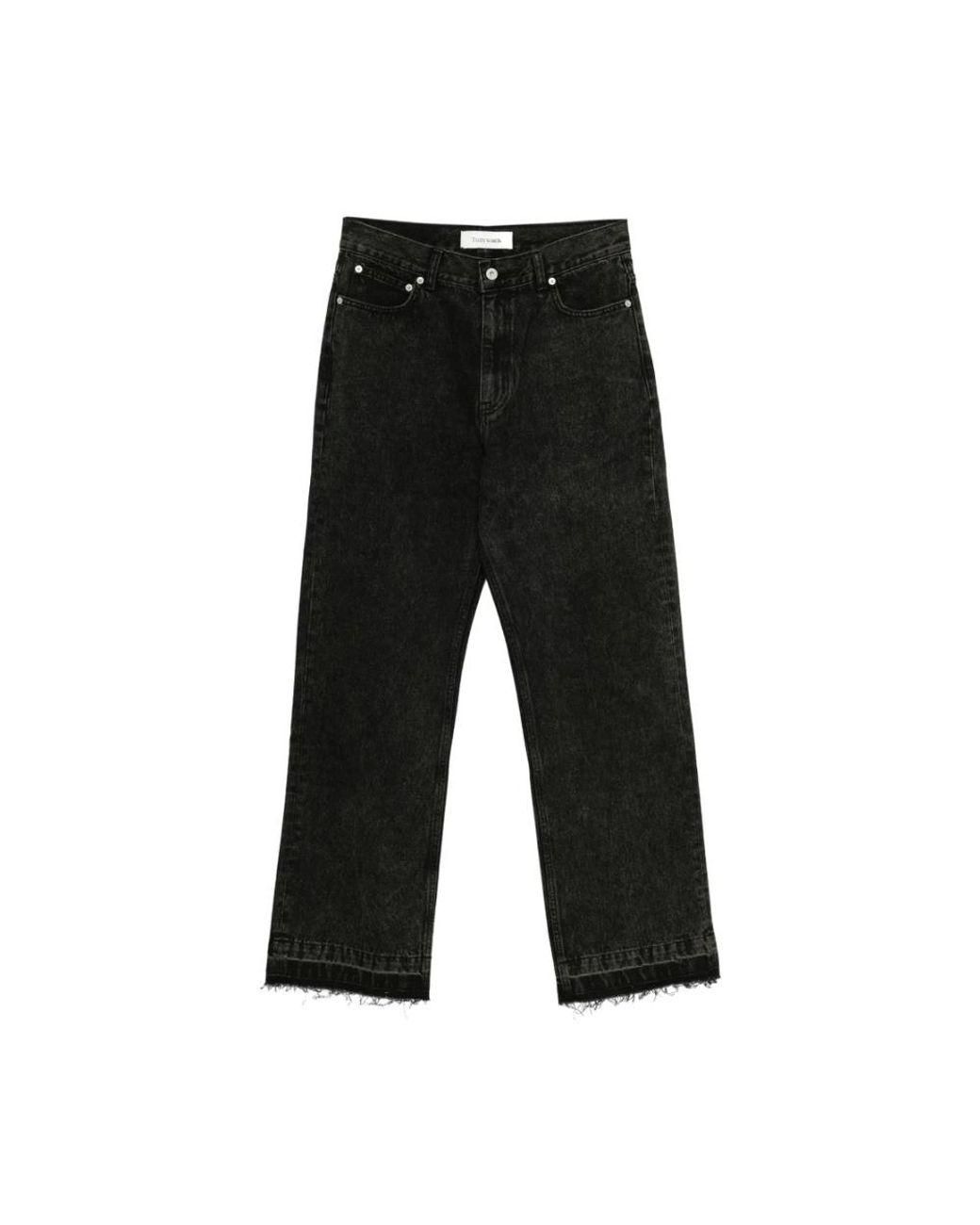 TONYWACK Black Straight Fit Jeans for men