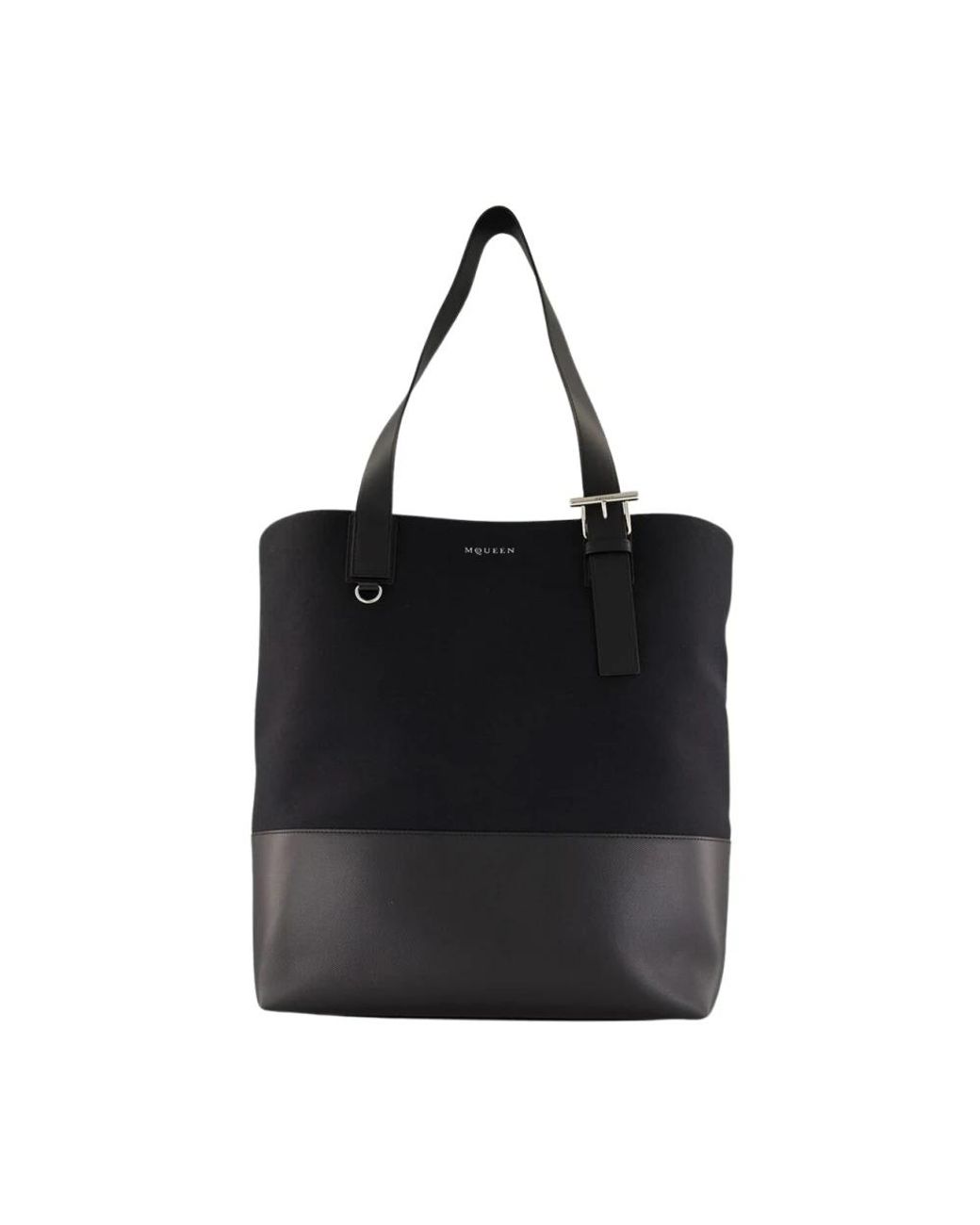 McQueen Black Shopping Bags for men