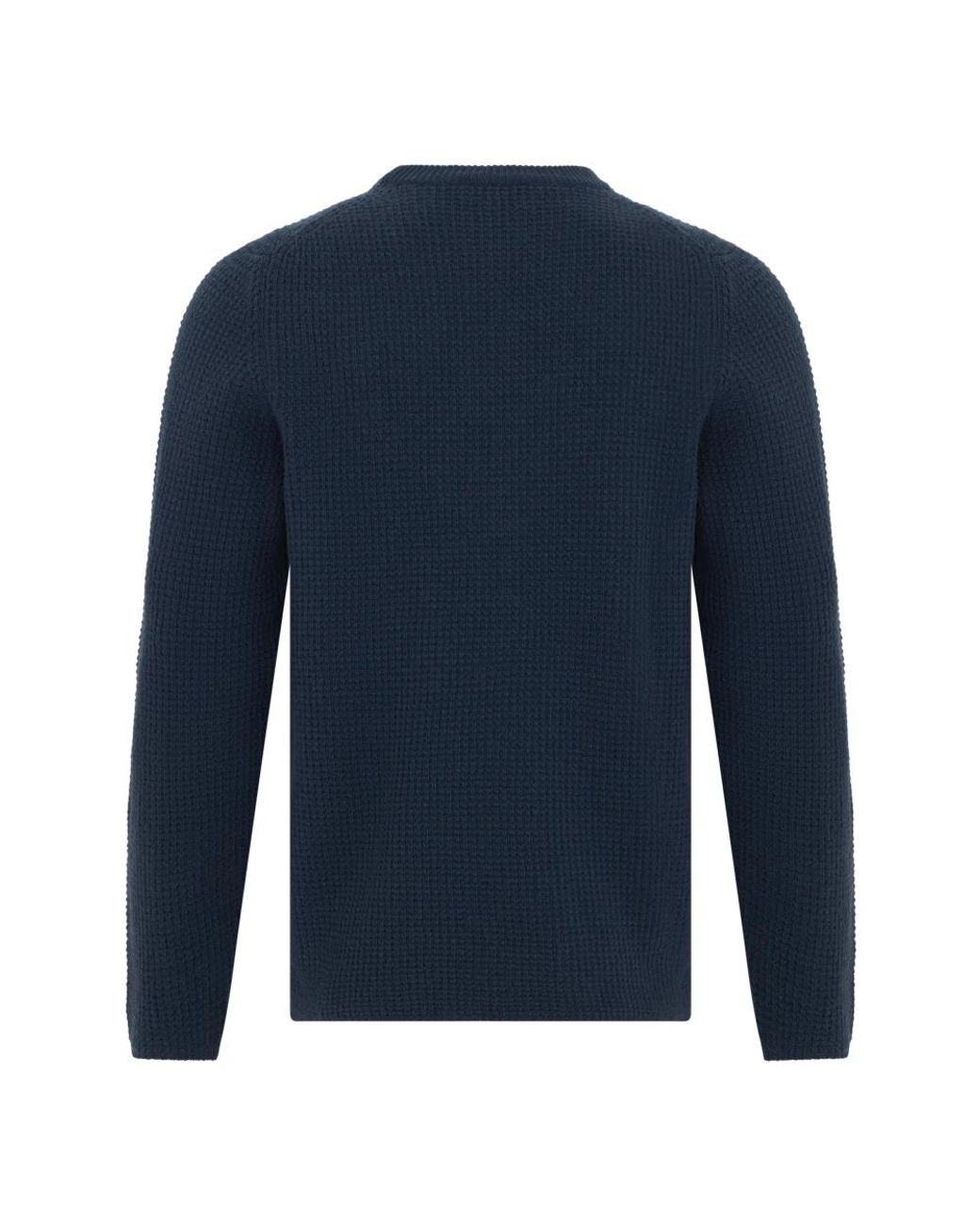 Fedeli Blue Round-Neck Knitwear for men
