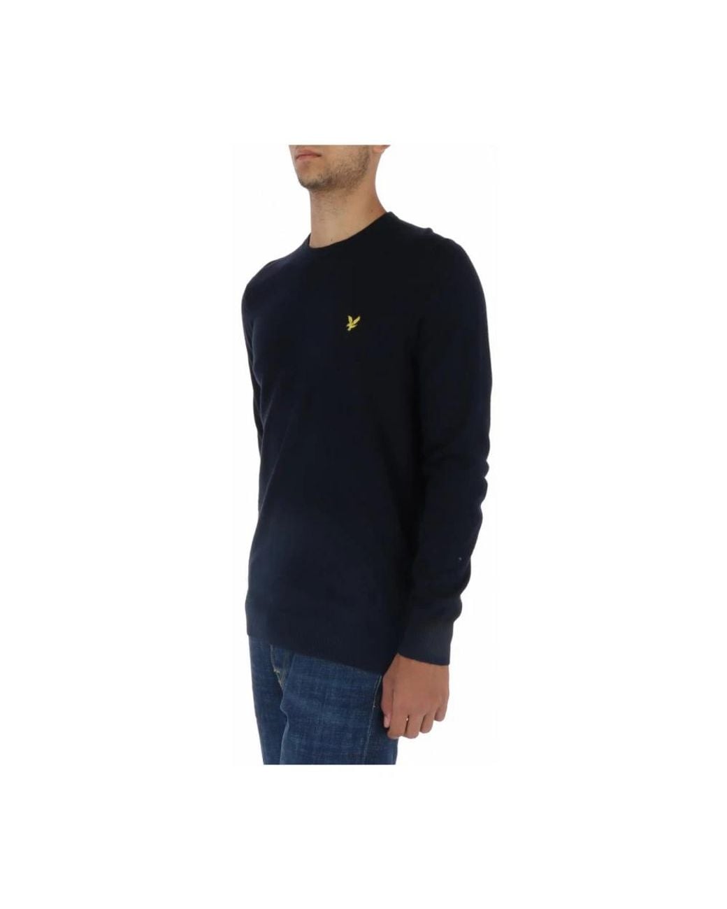 Lyle & Scott Blue Round-Neck Knitwear for men