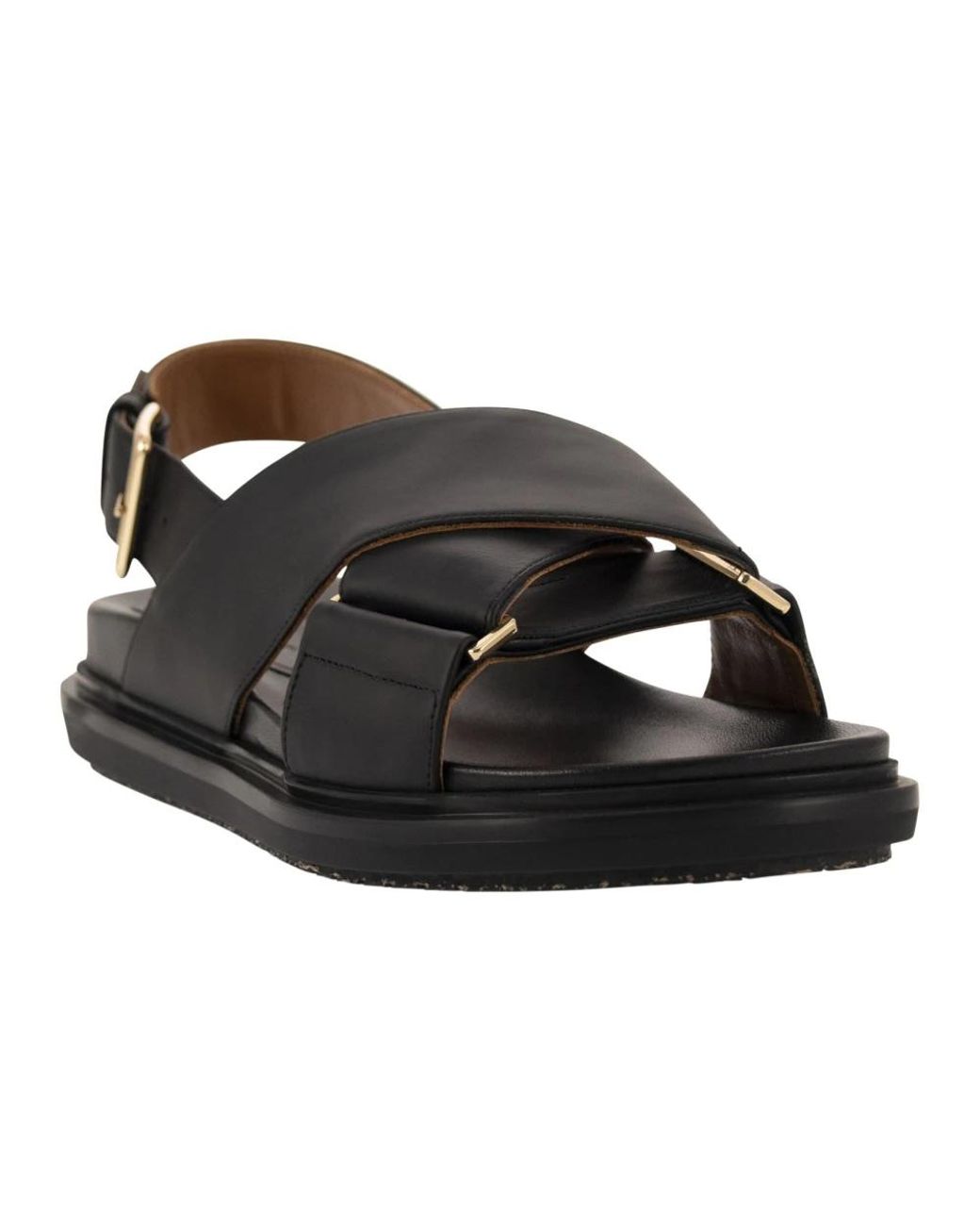 Marni Black Flat Sandals