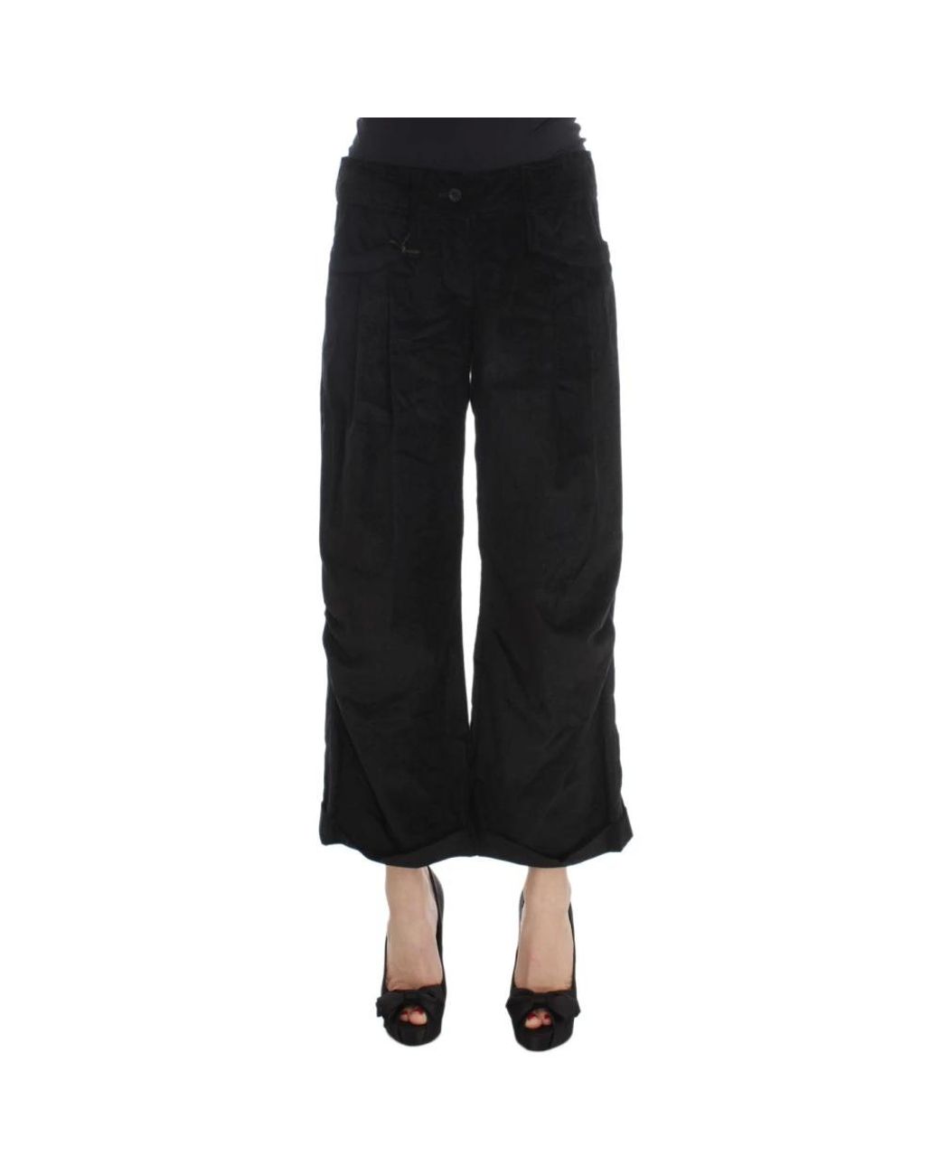 Ermanno Scervino Black Wide Trousers