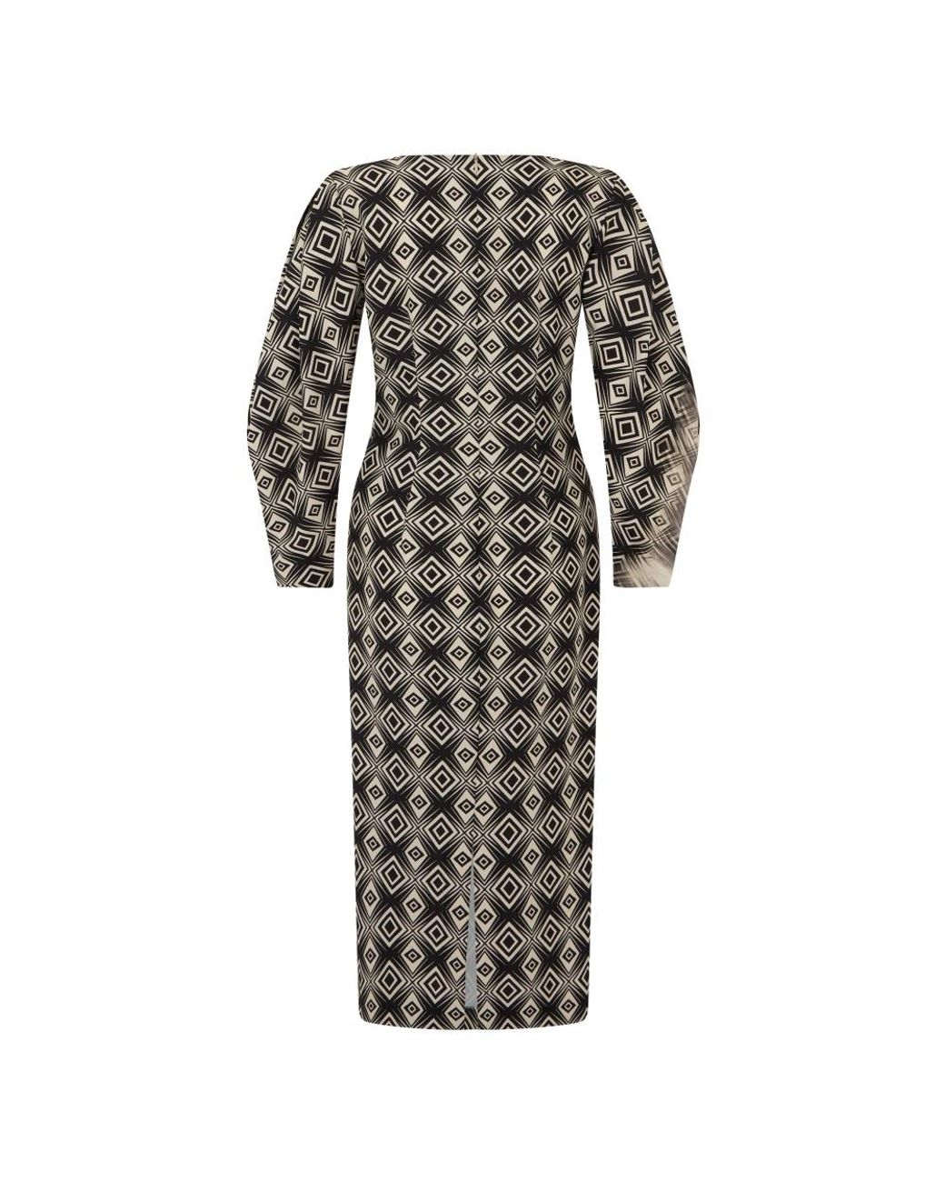 Midi Dresses Alberta Ferretti de color Gray