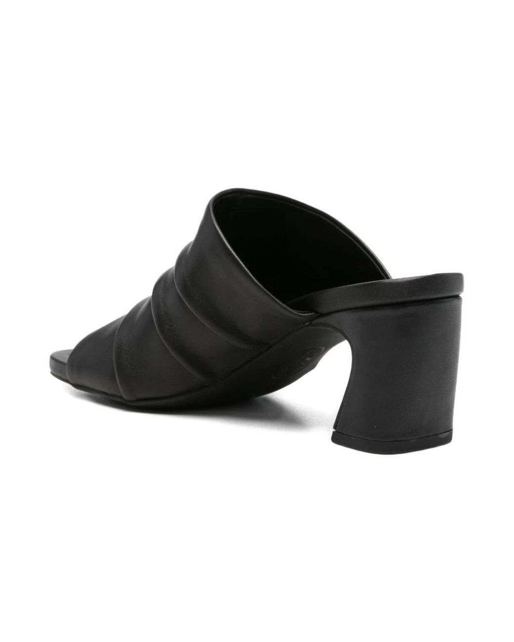 Ash Black Heeled Mules