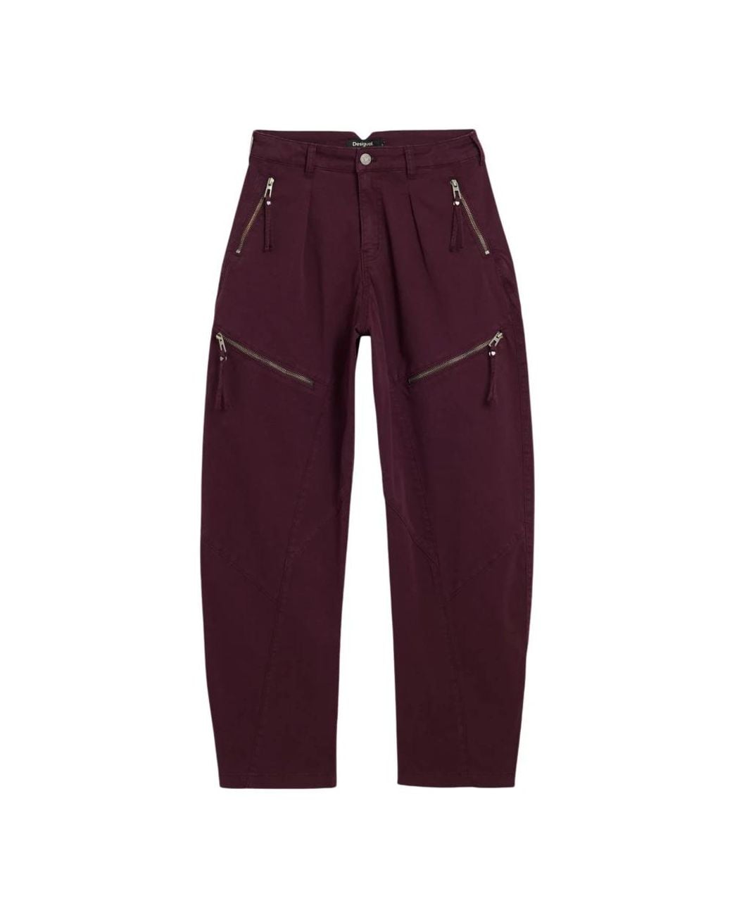 Desigual Purple Straight Trousers