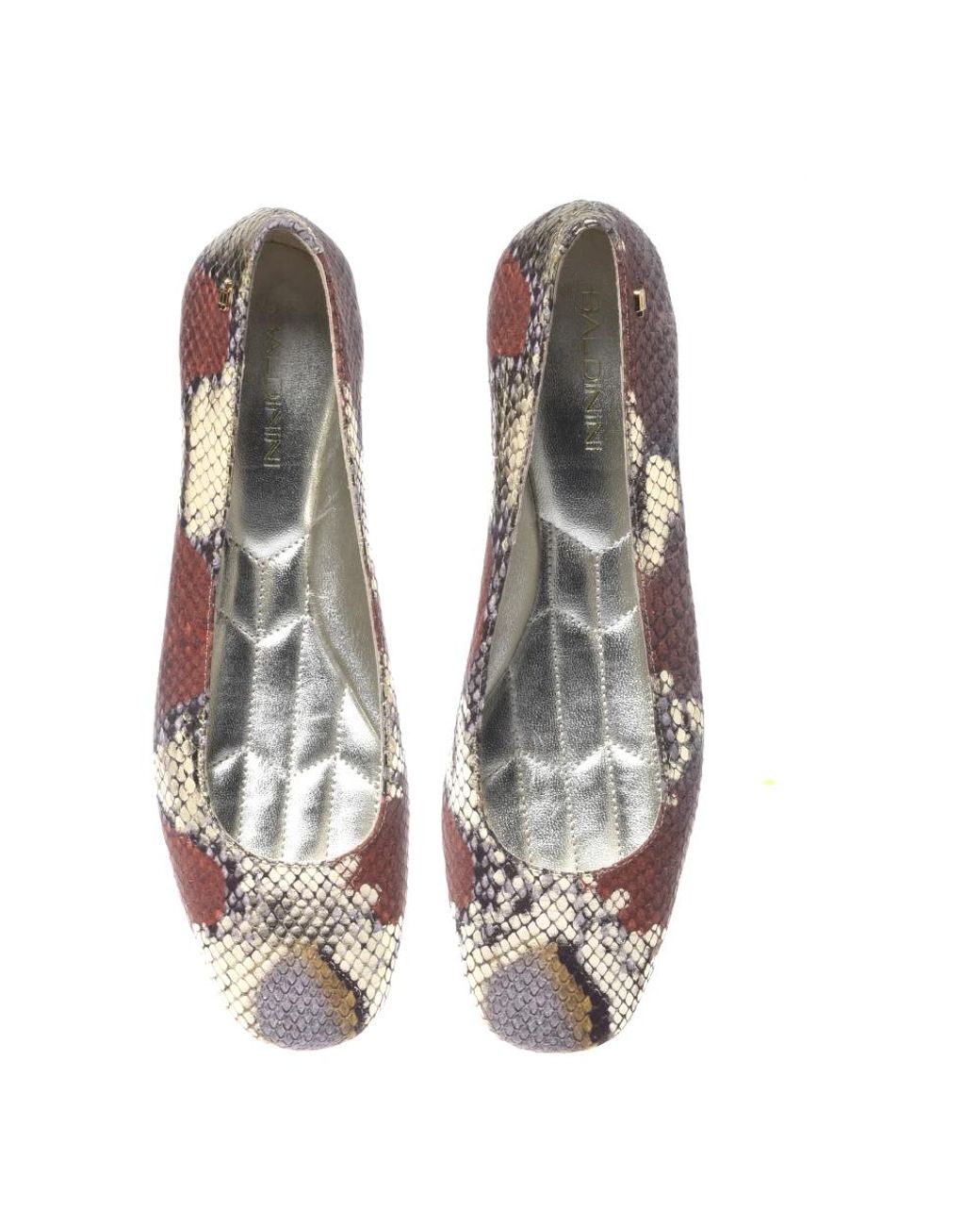 Baldinini Pink Python Print Ballerina