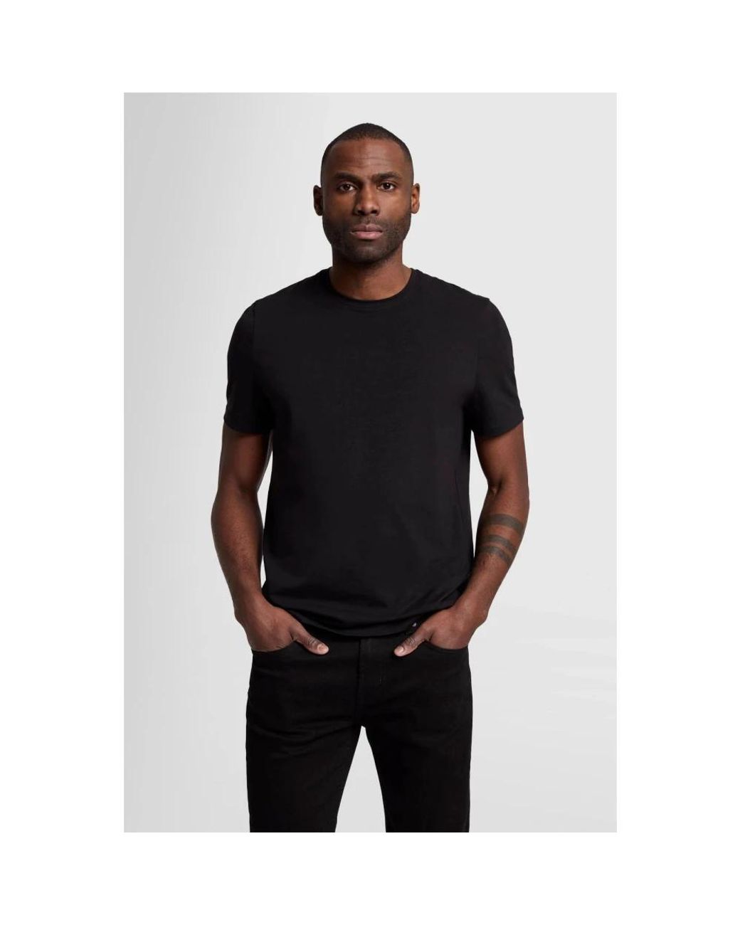 7 For All Mankind Black T-Shirts for men