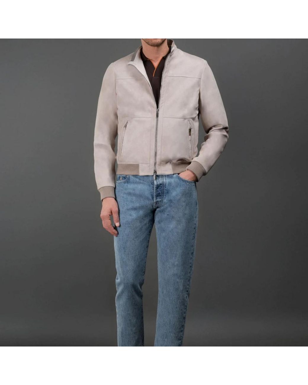 Moorer Gray Light Jackets for men