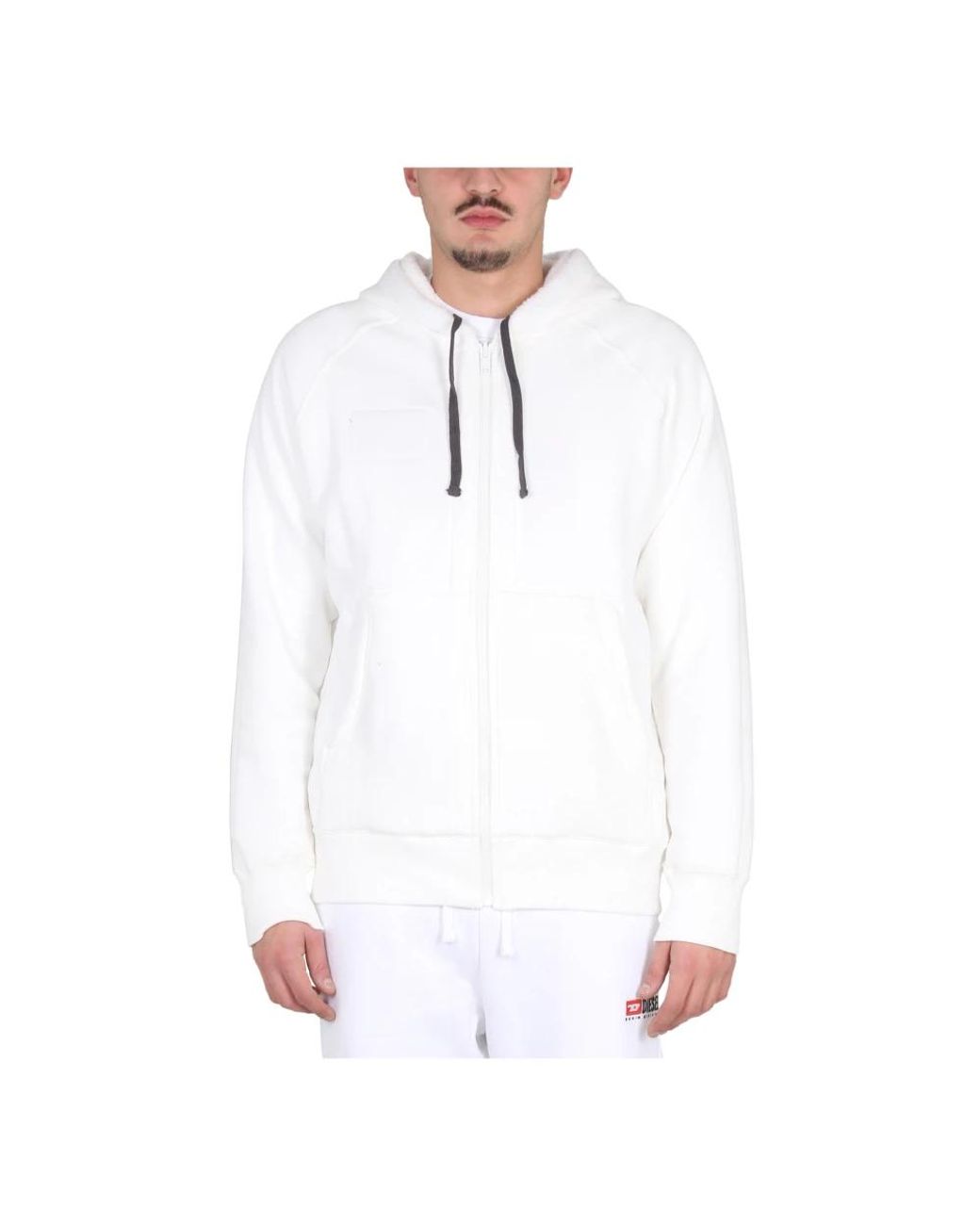 DIESEL White Zip-Throughs for men