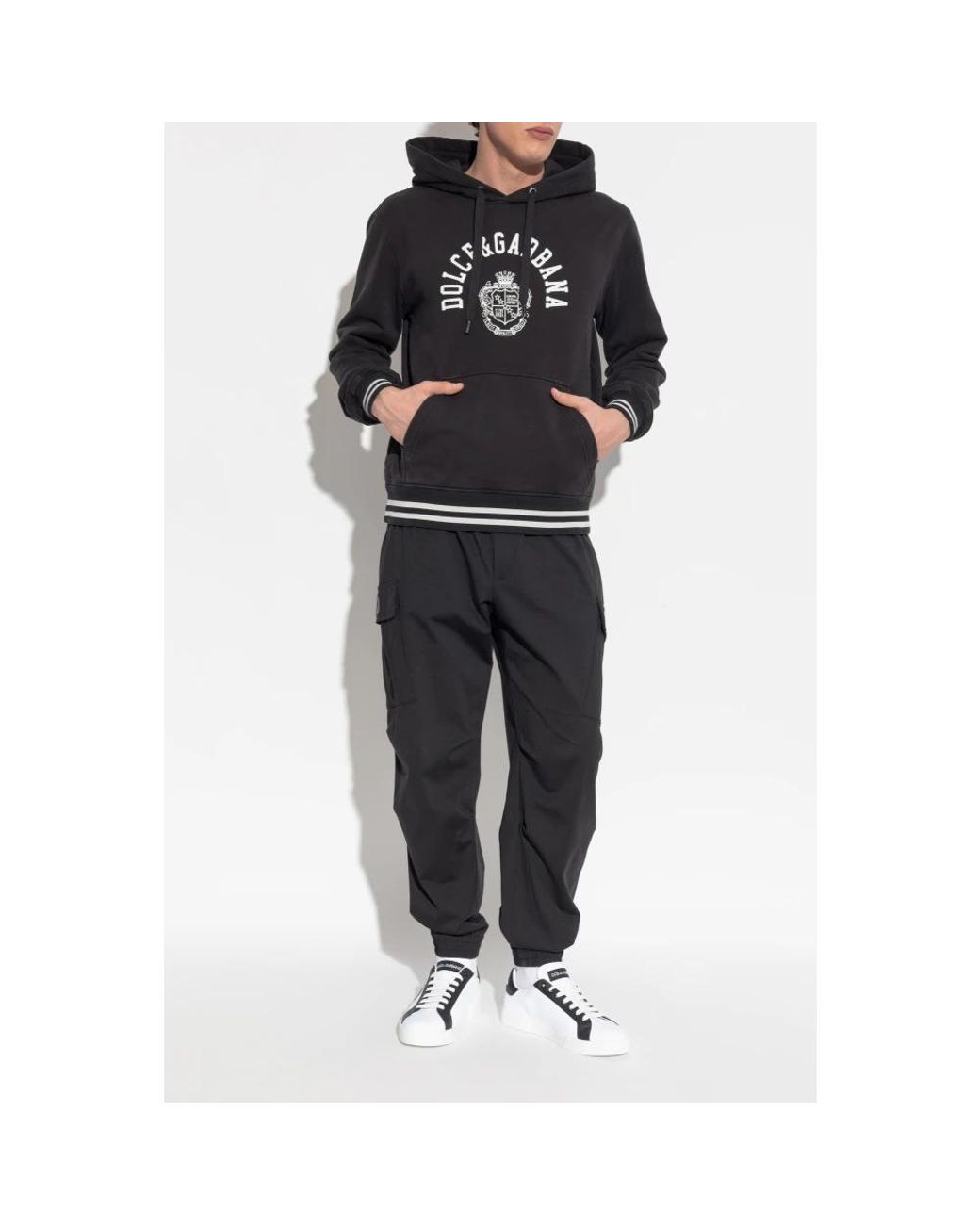 Dolce & Gabbana Black Hoodies for men