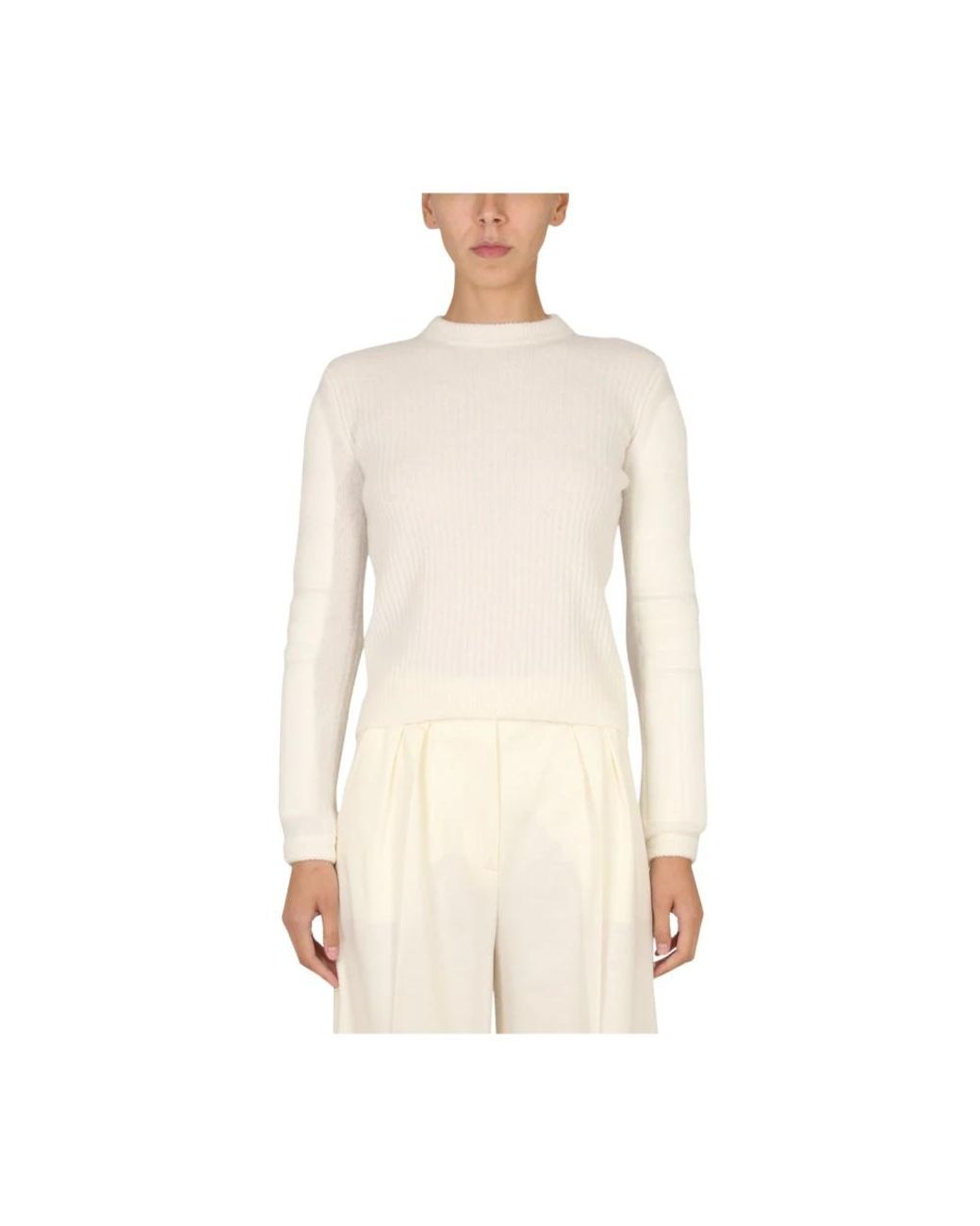 Max Mara Natural Round-Neck Knitwear