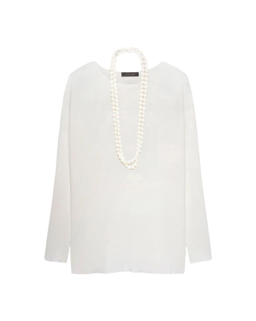 Elena Miro White Long Sleeve T-Shirts