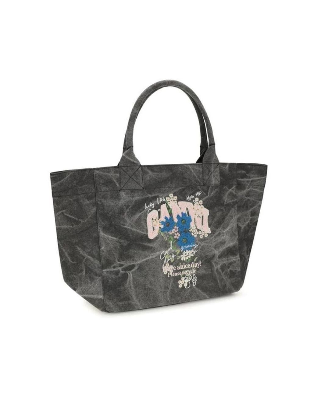 Ganni Black Shopping Bags