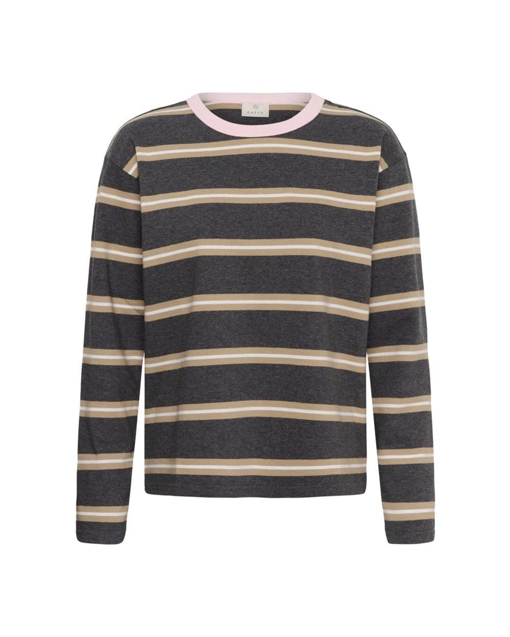 Long Sleeve Tops Kaffe de color Gray